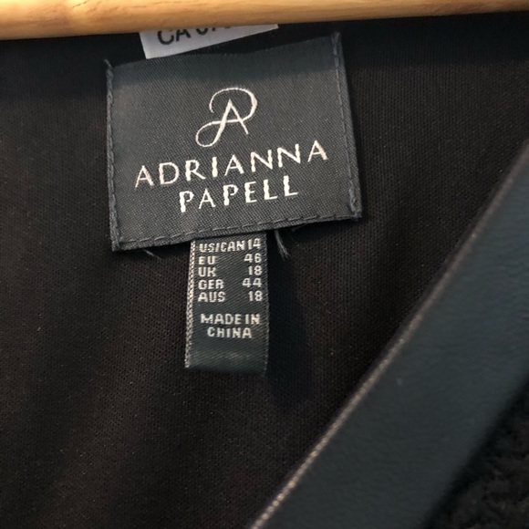 Sexy black dress with vegan leather trims. Size 14US. Perfect for any occasions - Picture 3 of 7